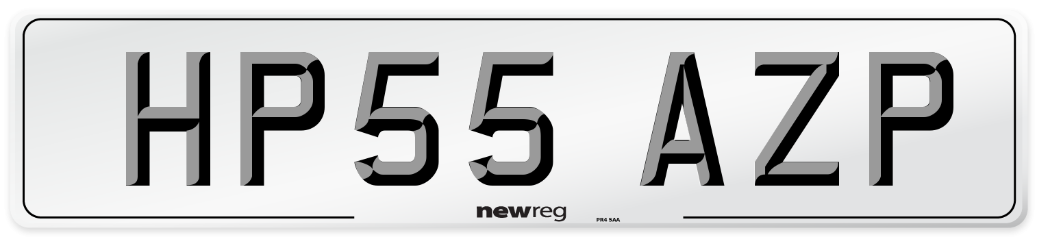 HP55 AZP Number Plate from New Reg